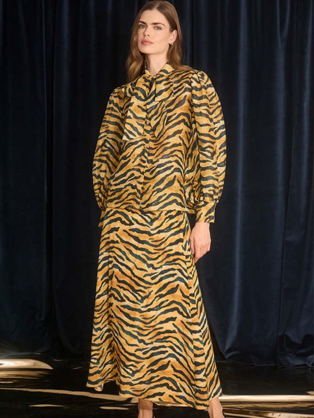 Hunter Bell Tess Blouse- Tiger Stripe Blouse